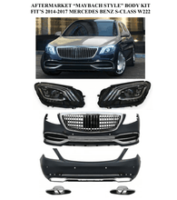 Load image into Gallery viewer, Aftermarket Products Aftermarket &quot;Maybach Style&quot; Body Kit 14-17 S-Class W222 560 Conversion Full S63 (No Grill)