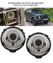 Forged LA AFTERMARKET OE STYLE HEADLIGHTS FIT 07-18 G CLASS G63 G550 W463 AMG HID Xenon