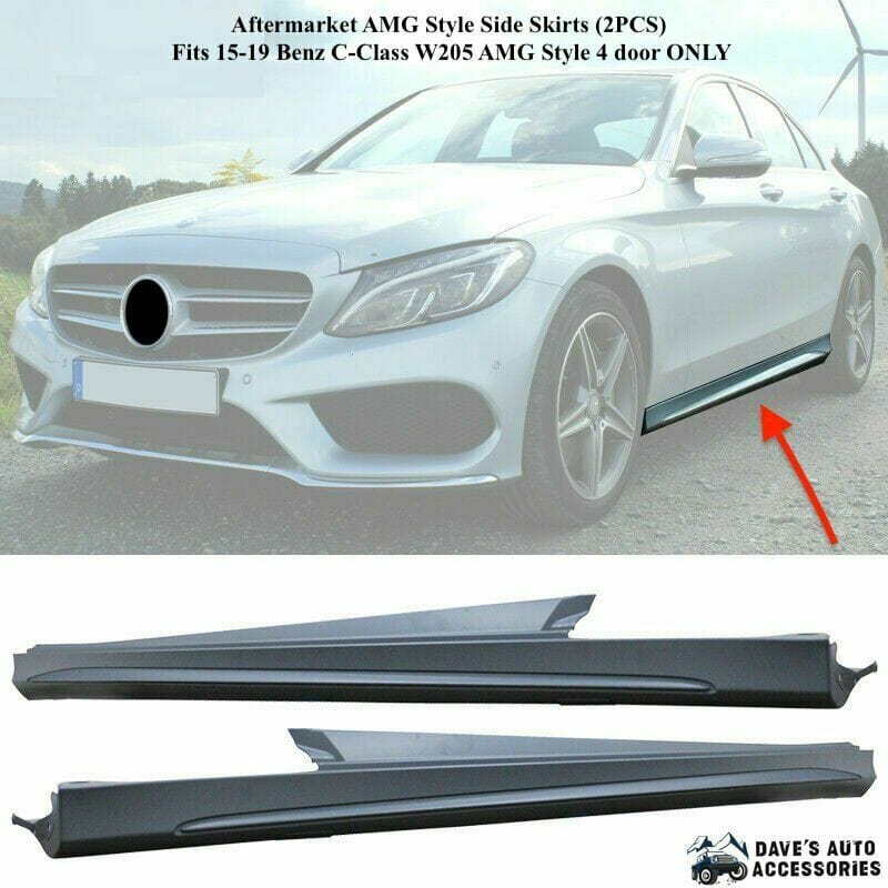 Forged LA Aftermarket Side Skirts fit W205 15-18 C-Class C63 AMG body kit c300 c450 C43