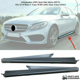 Forged LA Aftermarket Side Skirts fit W205 15-18 C-Class C63 AMG body kit c300 c450 C43