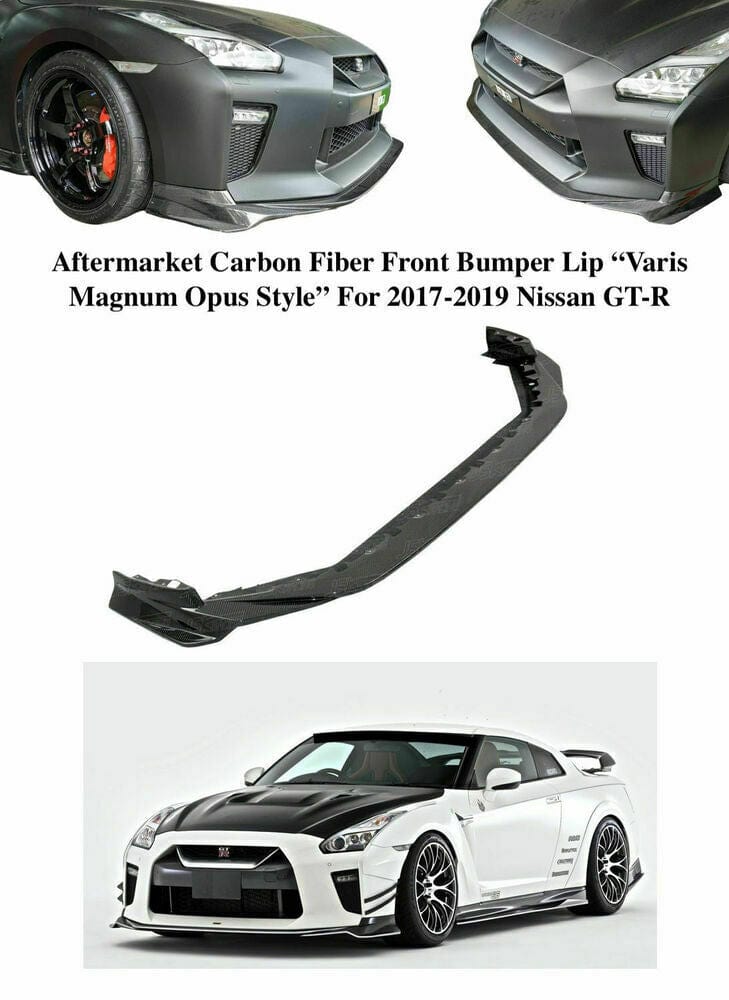 Forged LA Aftermarket "Varis style" Carbon Fiber Lower Lip For 2017-19 Nissan GTR GT-R R35