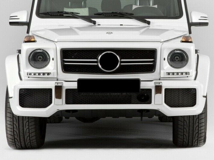 Forged LA AFTERMARKET WHITE HEADLIGHT COVER BEZEL LED DRL FIT ALL 90-18 G-CLASS W463 G63