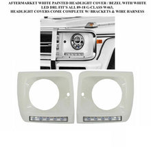 Load image into Gallery viewer, Forged LA AFTERMARKET WHITE HEADLIGHT COVER BEZEL LED DRL FIT ALL 90-18 G-CLASS W463 G63