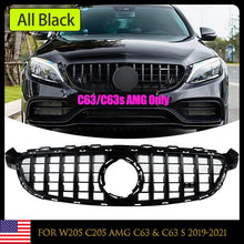 Load image into Gallery viewer, Forged LA All Black Front Bumper Grille For Benz W205 C63 C63S AMG 2019 2020 21 GT R