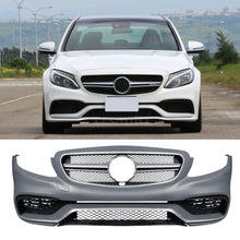 Load image into Gallery viewer, Forged LA AMG Look Front Bumper Body Kit for Mercedes C-Class W/Grill W/O Parking Sensor