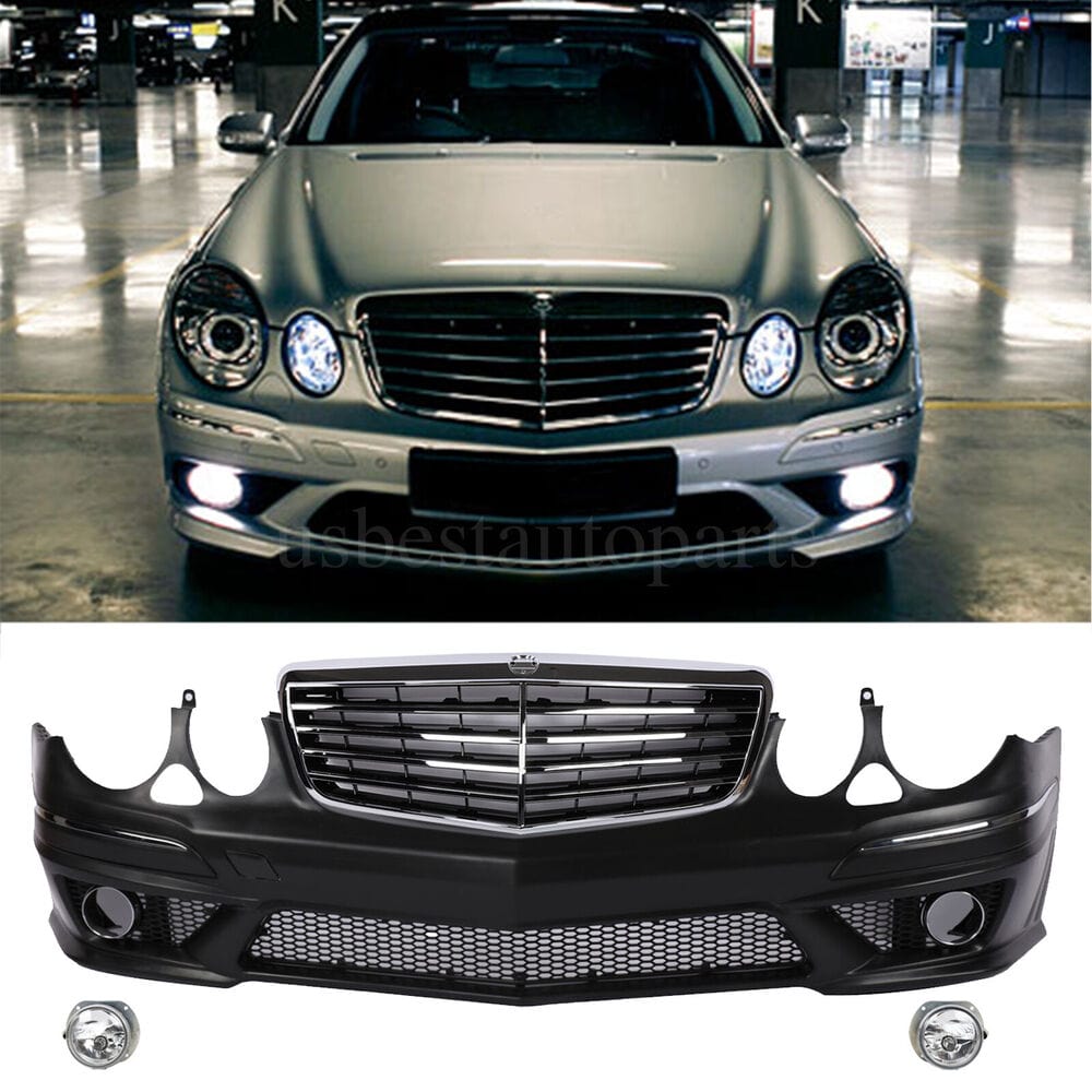 Forged LA Amg Style Front Bumper Kit W/Grill W/Fog lights for Mercedes Benz E-Class 03-09
