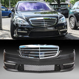 AMG style Front Bumper W/Grille W/O PDC W/DRLs for 07-13 Benz S-Class W221 S550