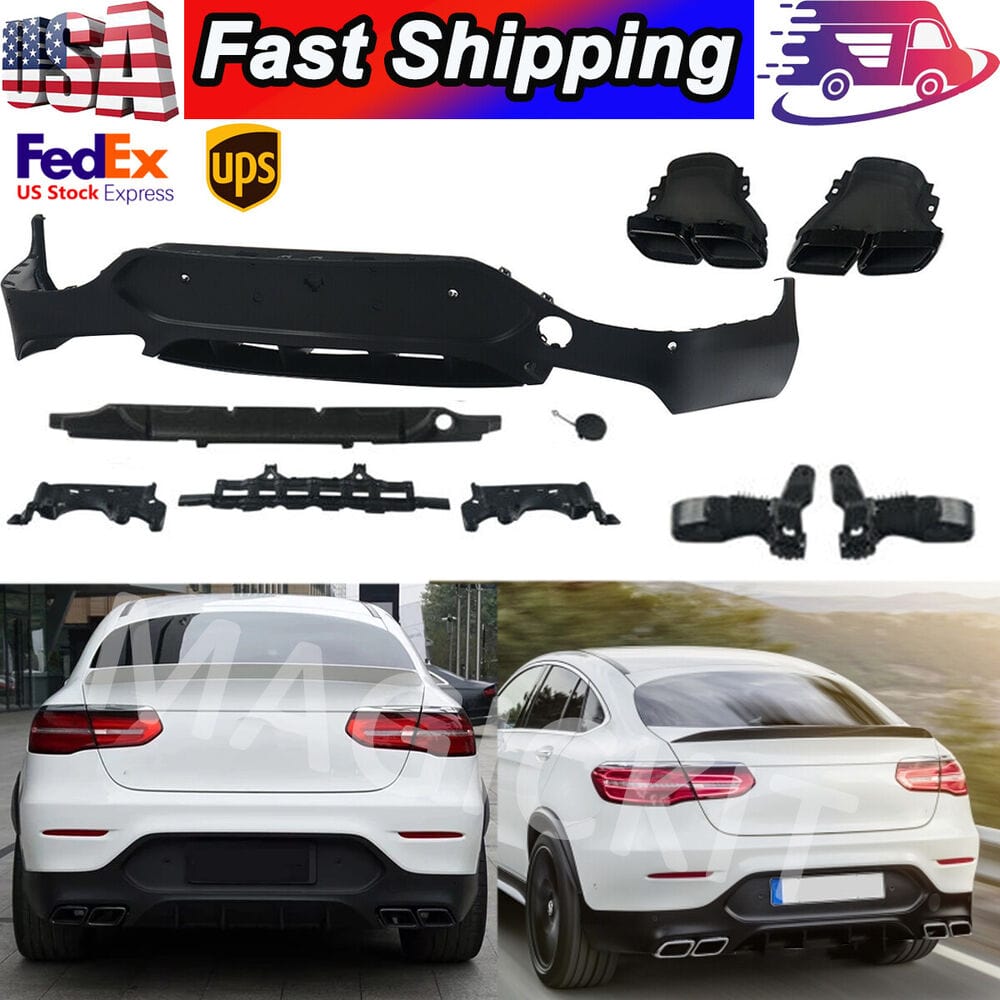 Forged LA AMG Style Rear Diffuser Lip For 2016-on Mercedes Benz X253/C253 GLC Class Coupe