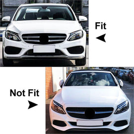 Forged LA Bumper Fog Light Air Vent Grille Cover Trim For Mercedes Benz C-Class W205 15-18