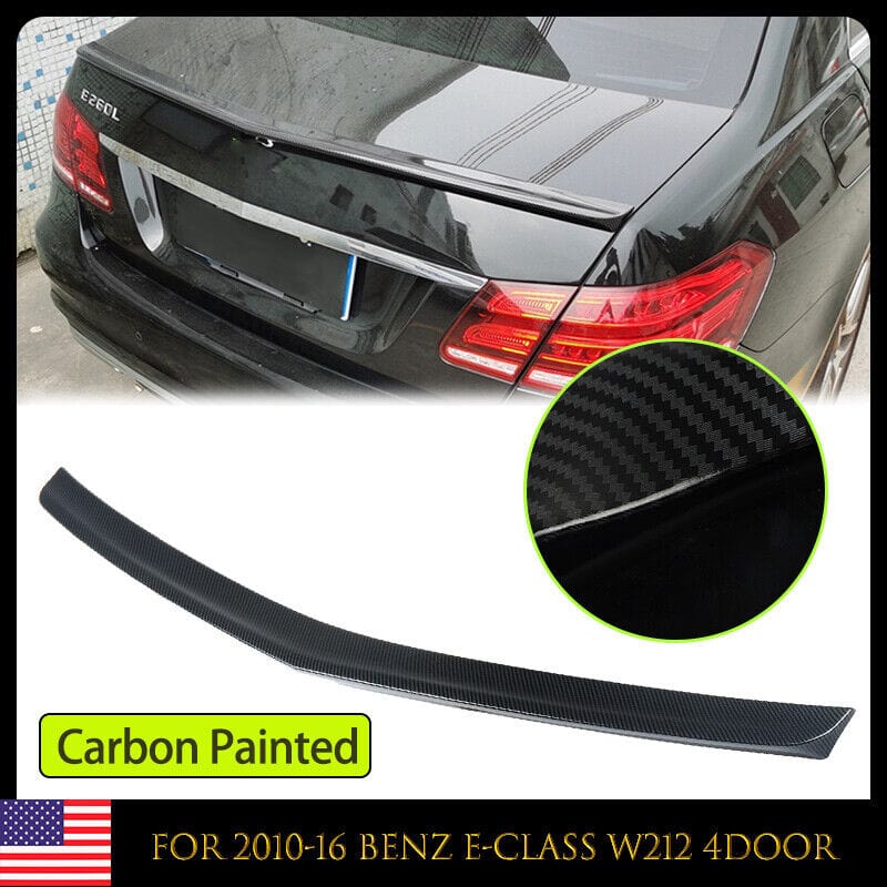 Forged LA CARBON PAINTED For MERCEDES BENZ W212 E SEDAN TRUNK SPOILER WING 2010-16