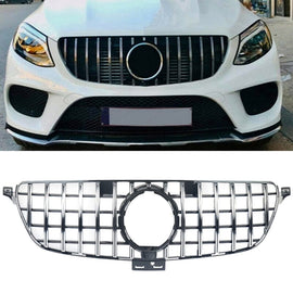 Forged LA Chrome GT Style Front Bumper Grille For Benz GLE W166 GLE350 GLE400 GLE43 15-18