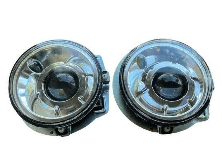 Aftermarket Products DAMAGED!Aftermarket Chrome Headlight Pair Fit 02-06 Benz W463 G Class Wagon G500