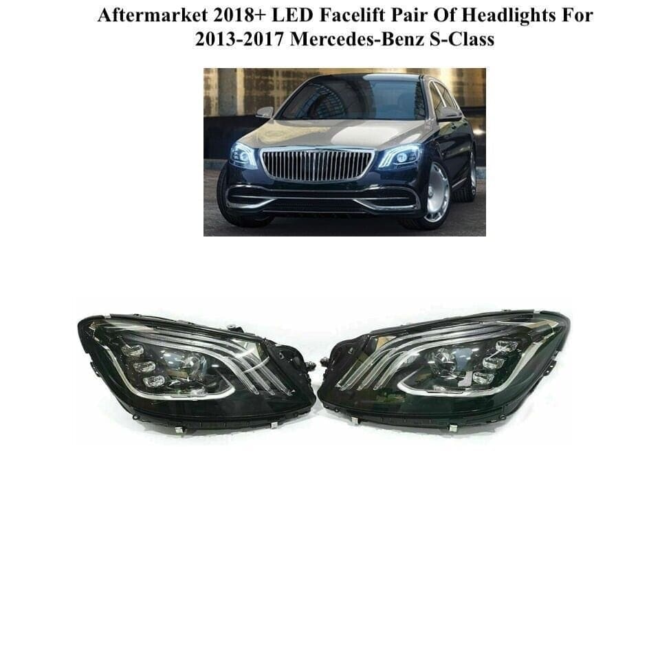 Forged LA Electronics & Accessories > Car Parts & Accessories > Car Parts Aftermarket 2018+ 2pc Headlights For 13-17 Mercedes S-Class Facelift S65,S63 AMG