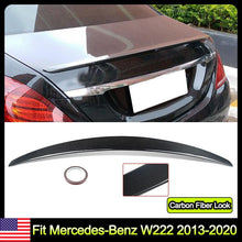 Load image into Gallery viewer, Forged LA Fit Mercedes Benz S Class W222 2014-2020 Rear Trunk Spoiler Wing Lip Carbon Look