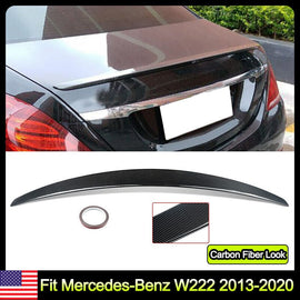Forged LA Fit Mercedes Benz S Class W222 2014-2020 Rear Trunk Spoiler Wing Lip Carbon Look