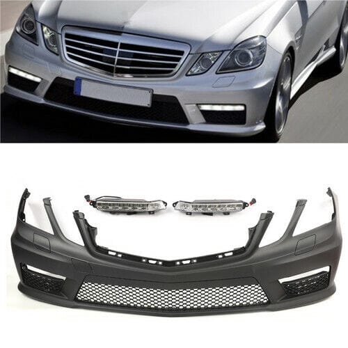 Forged LA Fits Benz E-Class W212 2010-13 AMG Style Front Bumper Cover W/LED DRL W/O PDC