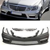 Fits Benz E-Class W212 2010-13 AMG Style Front Bumper Cover W/LED DRL W/O PDC