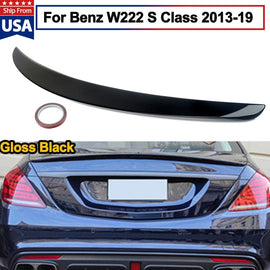 Forged LA For 2013-19 Benz W222 S-Class AMG Style Gloss Black Rear Trunk Spoiler Wing Lip