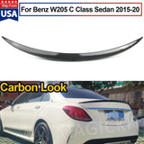For 2015-2020 2021 Mercedes Benz W205 C300 C400 Carbon Look Trunk Spoiler Wing