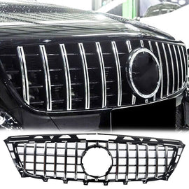 Forged LA For Benz CLS W218 Sedan X218 C218 Coupe 2011-14 GT R Style Grille Chrome+Black