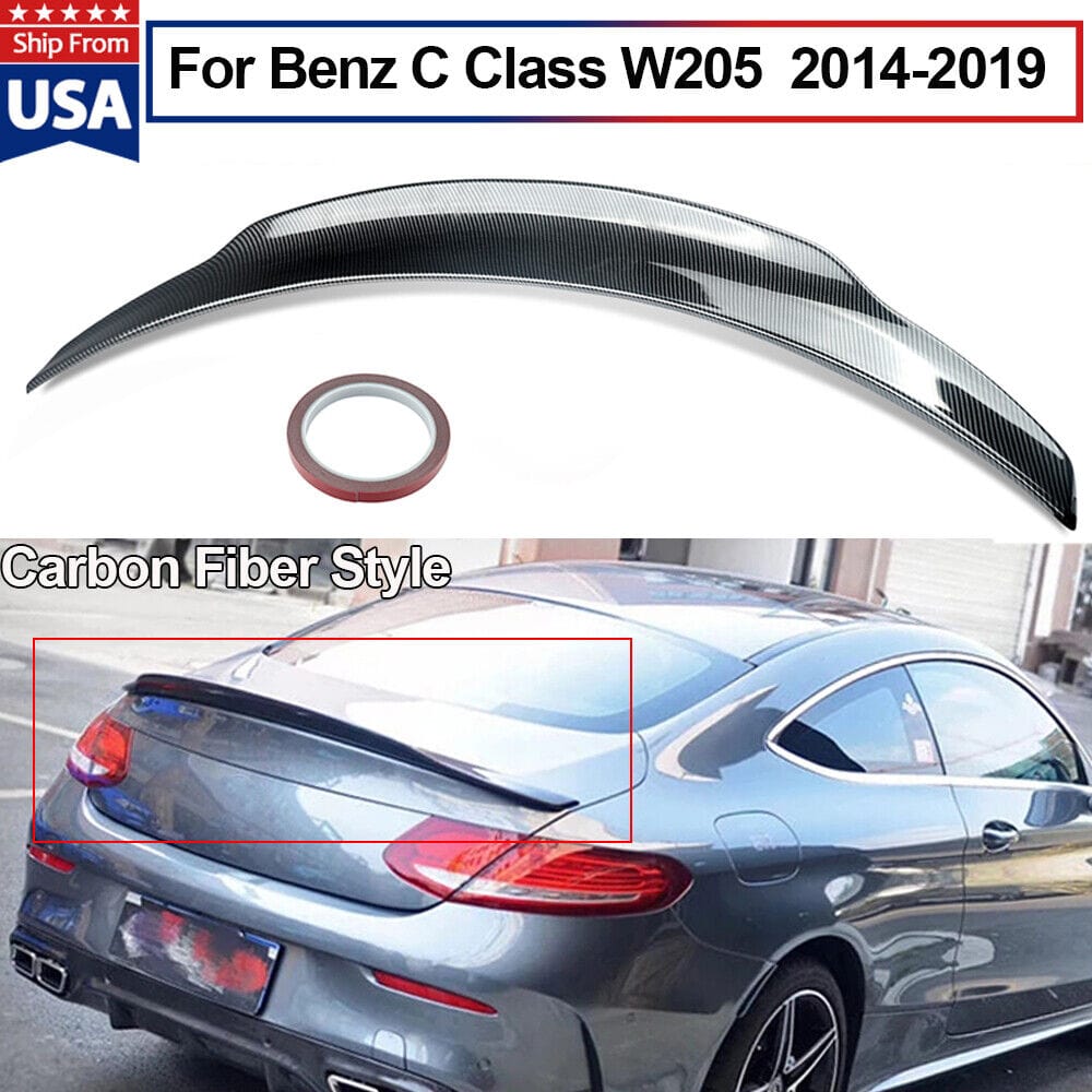 Forged LA FOR MERCEDES BENZ C CLASS C205 2D CARBON STYLE BOOT TRUNK LIP SPOILER PSM STYLE
