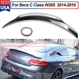 For Mercedes Benz C Class C205 2d Carbon Style Boot Trunk Lip Spoiler PSM Style