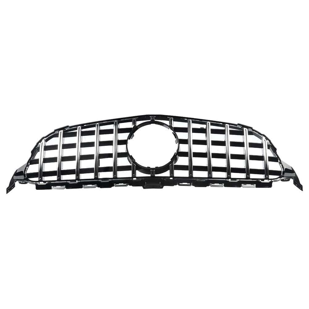 Forged LA For Mercedes Benz C Class W205 2014-2018 AMG Style Shiney Black GT R Hood Grille