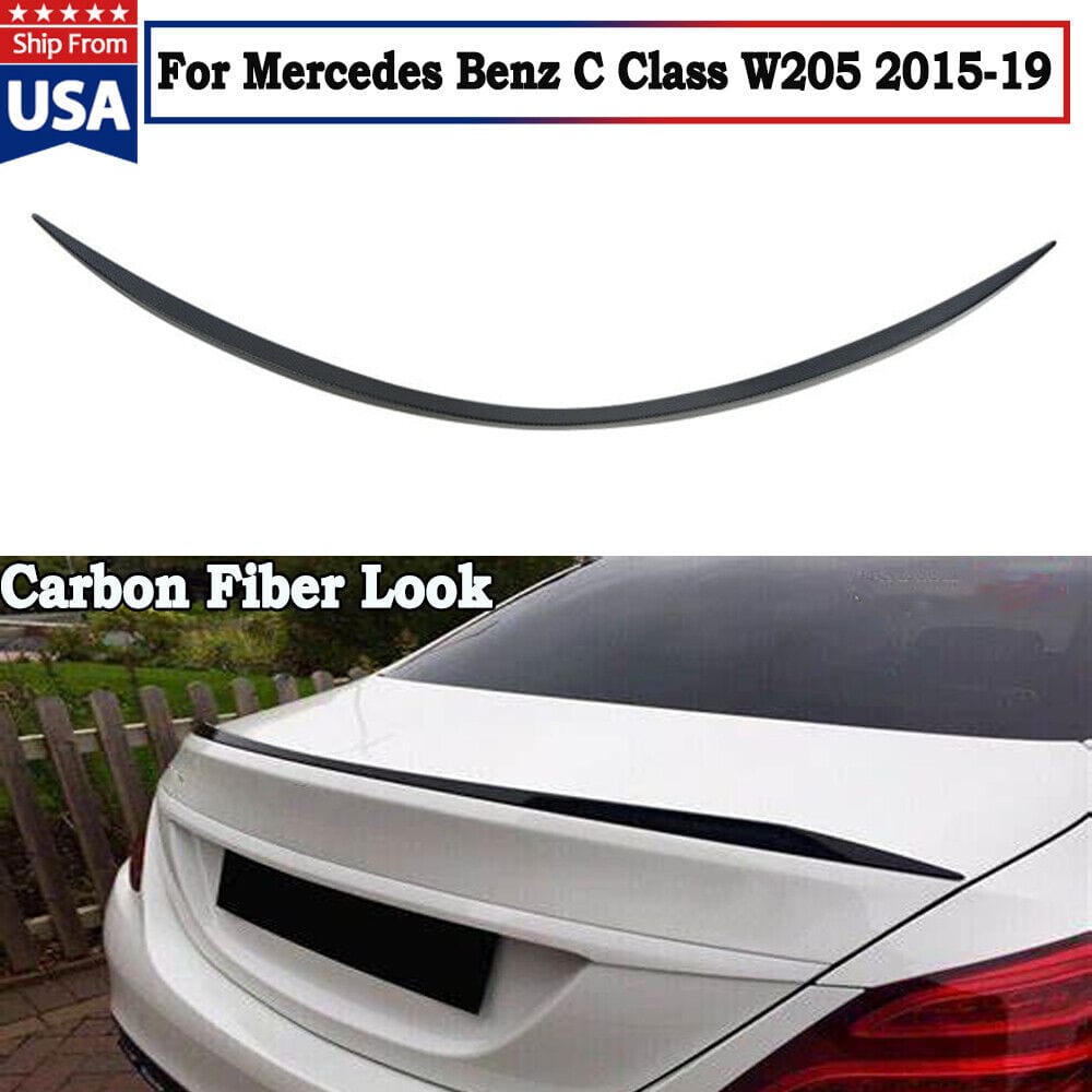 Forged LA For Mercedes Benz C Class W205 2015-19 Carbon Painted Rear Trunk C63 AMG Spoiler