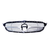 For Mercedes Benz C-Class W205 Silver Diamond Grill Grille W/o Camera Hole