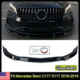 Forged LA For Mercedes Benz C117 X117 W117 2016-19 LCL AMG Style Front Bumper Splitter Lip