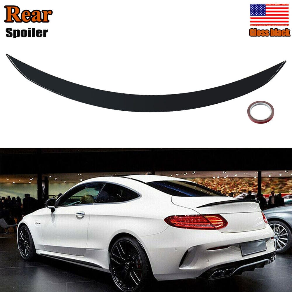 Forged LA FOR MERCEDES BENZ C205 C43 AMG C63 AMG 2015+ REAR BOOT LIP SPOILER GLOSSY BLACK