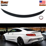 For Mercedes Benz C205 C43 Amg C63 Amg 2015+ Rear Boot Lip Spoiler Glossy Black