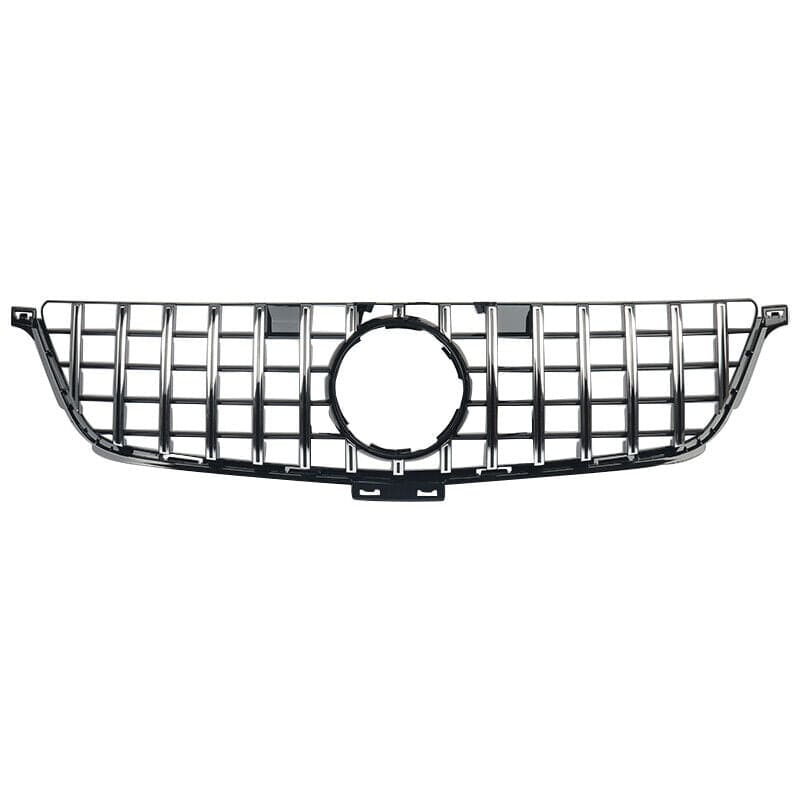 Forged LA For Mercedes Benz ML-Class W166 2012-2015 Chorme+Black GT R Bumper Hood Grille