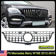Load image into Gallery viewer, Forged LA For Mercedes Benz ML-Class W166 2012-2015 Chorme+Black GT R Bumper Hood Grille