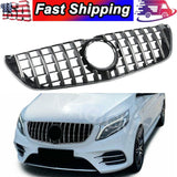 For Mercedes-Benz V Class W447 2014-2018 AMG Panamericana GT Grille Chrome + Black