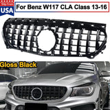 For Mercedes Benz W117 CLA250 2013-2016 Gloss Black AMG GT-R Front Hood Grille