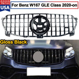 For Mercedes-Benz W167 GLE-Class 2020+ GTR General BLK Gloss Black Front Grilles