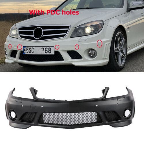 Forged LA For Mercedes Benz W204 Front Bumper W/ PDC hole C Class C63 AMG Style