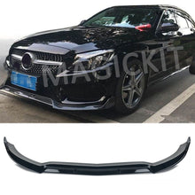 Load image into Gallery viewer, Forged LA FOR MERCEDES BENZ W205 C CLASS 2015 2016 2017 2018 FRONT LIP SPLITER GLOSS BLK