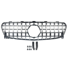 Forged LA For Mercedes Benz X156 2017-2020 GT R Style Front Radiator Grille Chrome+Black