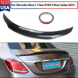 For Mercedes C Class W205 Saloon 4d Psm Rear Trunk Boot Lid Spoiler Carbon Look