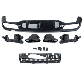 Forged LA FOR MERCEDES E CLASS W213 SEDAN E63 LOOK REAR BUMPER DIFFUSER & BLACK TAILPIPES