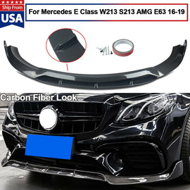 Forged LA FOR MERCEDES E63 AMG W213 S213 2016-2019 CARBON FIBER STYLE FRONT BUMPER LIP