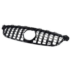 Forged LA Front Grille W/O Camera For Benz W205 C205 2015-2018 GT R Style ALL BLACK Grille