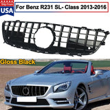 Front Racing Grills For Mercedes-Benz R231 SL-Class 2013-2016 GT R Style Glossy
