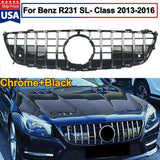 Front Radiator Hood Grille For 2013-2016 Mercedes-Benz R231 SL-Class SL400 SL550