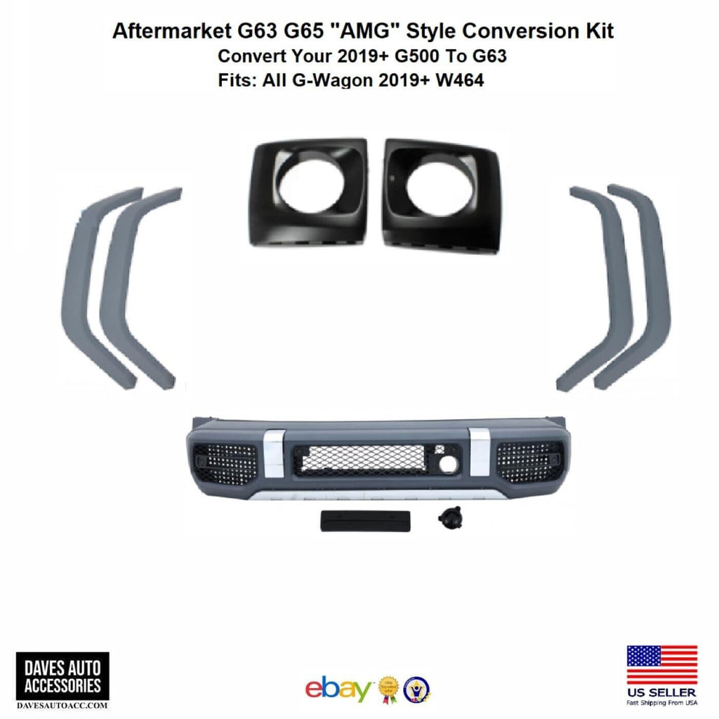 Forged LA G Class Parts Aftermarket 19+ G63 Style AMG Front Facelift Conversion Kit W464 G500 to G63 AMG