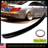 Gloss Black For Mercedes BENZ CLS-Class W218 Sedan A Type 12-17 Trunk Spoiler