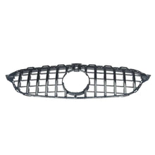 Load image into Gallery viewer, Forged LA Glossy Black GT-R Grille For Mercedes Benz W205 C Class 2015-2018 W/ Camera Hole