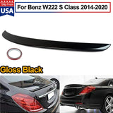 Glossy Black Rear Duckbill Lip Spoiler for Mercedes Benz S Class W222 2014-2020